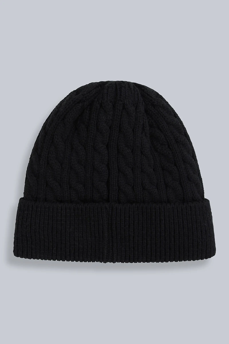 Drew Fur Lined Cable Beanie