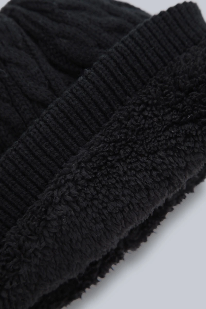 Drew Fur Lined Cable Beanie