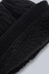Drew Fur Lined Cable Beanie