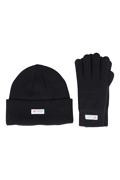 Thinsulate Fleece Lined Womens Hat & Glove Set