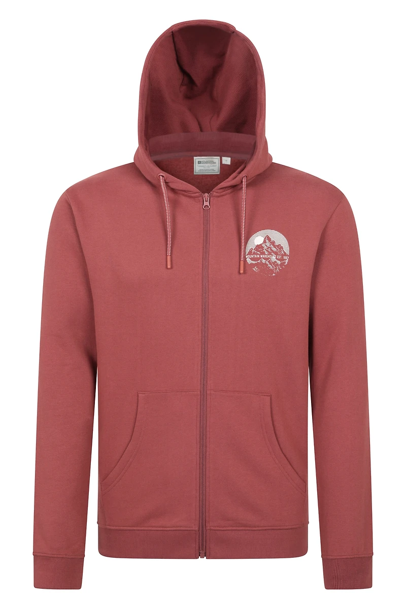 Adventure Mens Mountain Graphic Full Zip Hoodie