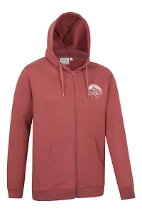 Adventure Mens Mountain Graphic Full Zip Hoodie