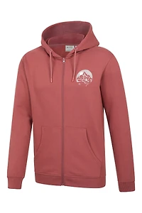 Adventure Mens Mountain Graphic Full Zip Hoodie