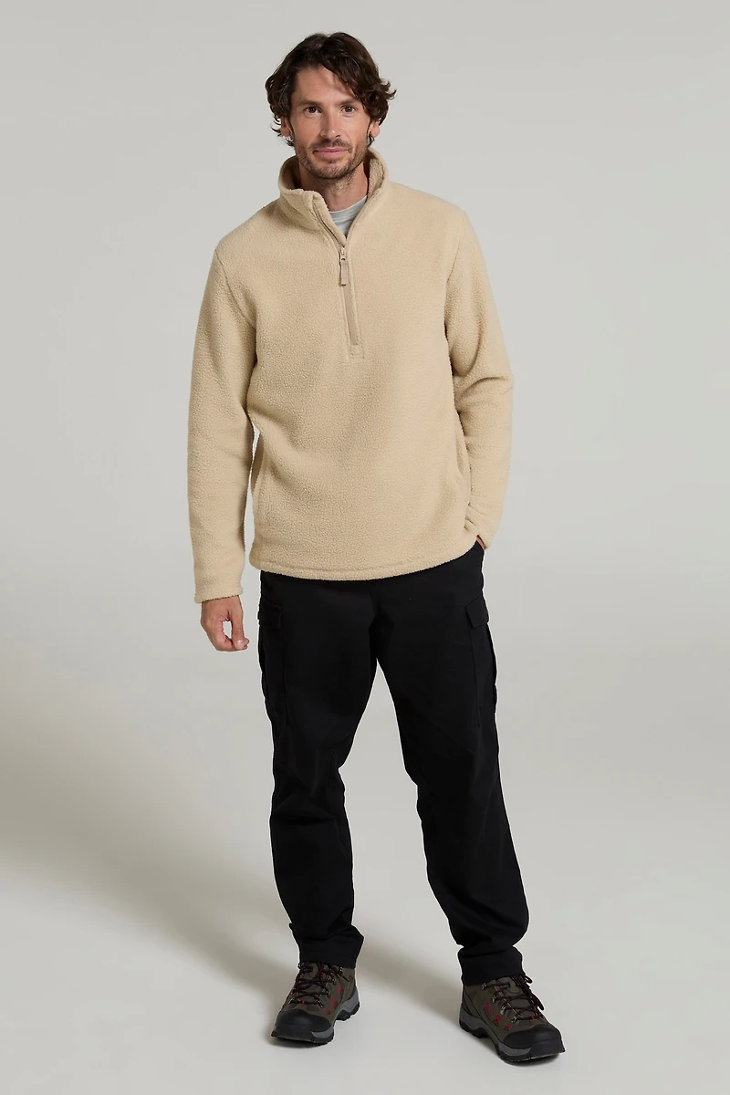 Ted Mens Half-Zip Sherpa Fleece
