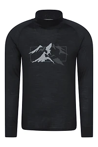Quest Merino Printed Long Sleeve Thermal T-Shirt