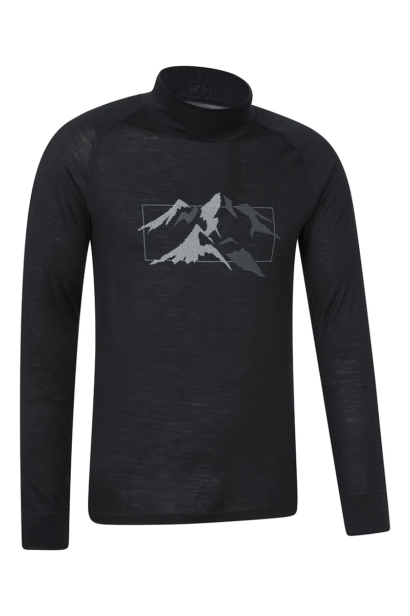 Quest Merino Printed Long Sleeve Thermal T-Shirt