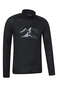 Quest Merino Printed Long Sleeve Thermal T-Shirt