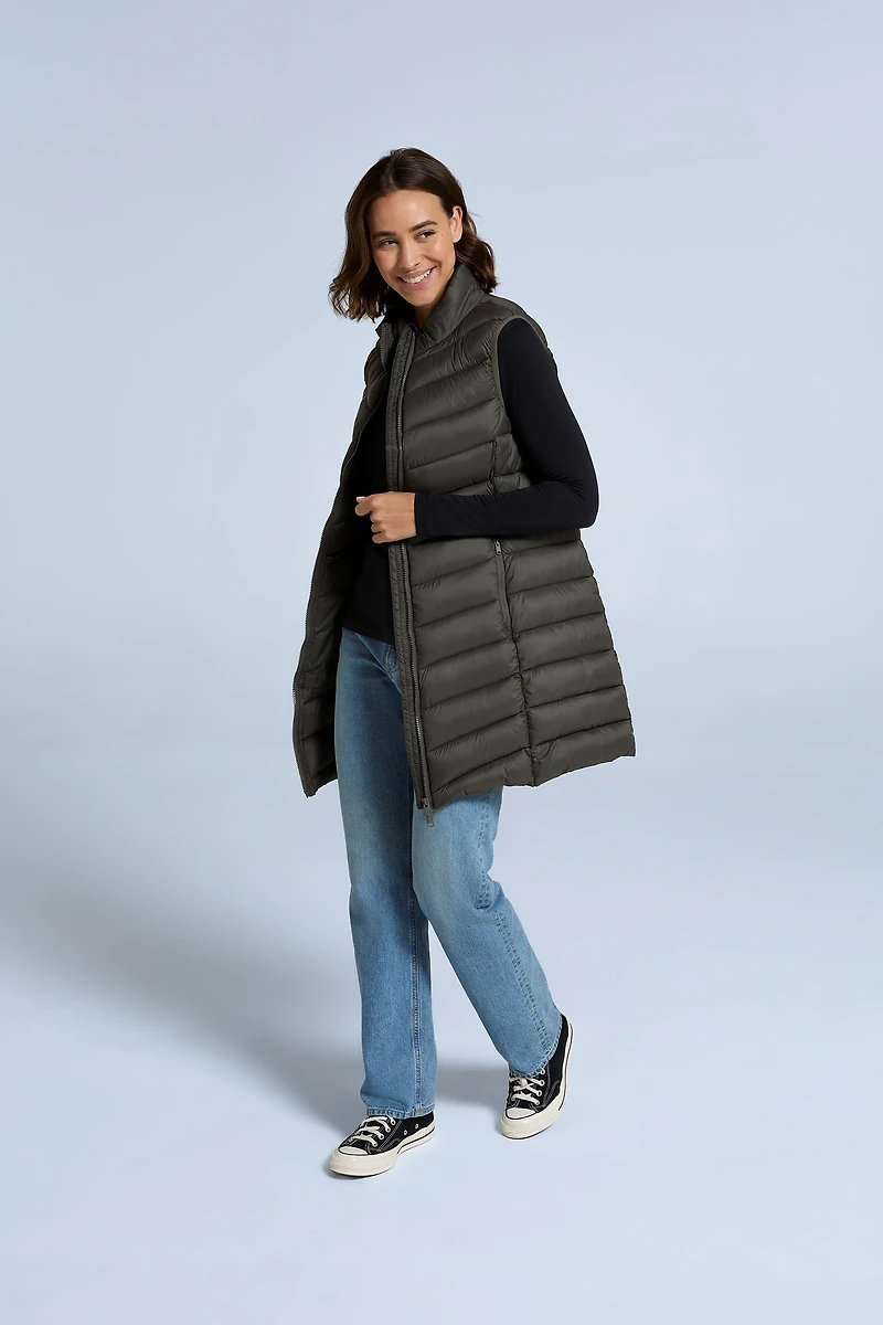 Frankie Womens Padded Longline Gilet