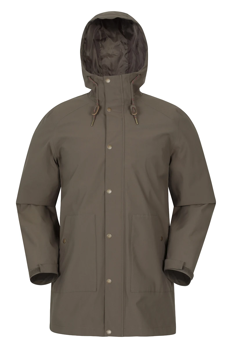 Foxtail Mens Waterproof Long Fleece Lined Jacket