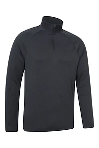 Top Spin Mens Textured Half-Zip Midlayer