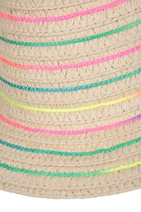 Rainbow Kids Straw Summer Hat