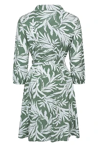 Porto Womens Woven Button-Through Shirt Dress