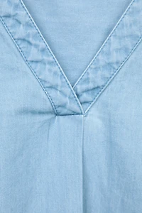 Tuscany Womens Chambray Sleeveless Shirt