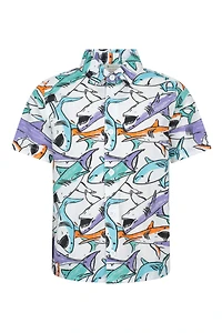 Printed Kids Woven Short Sleeve Shirt