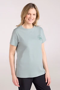 Printed Womens Mountain Relaxed Fit T-Shirt