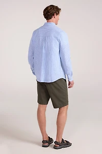 Lowe Mens Cotton Linen Stripe Shirt