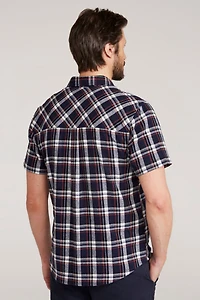 Trace Mens Flannel Short Sleeve Shirt