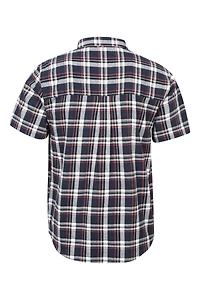 Trace Mens Flannel Short Sleeve Shirt