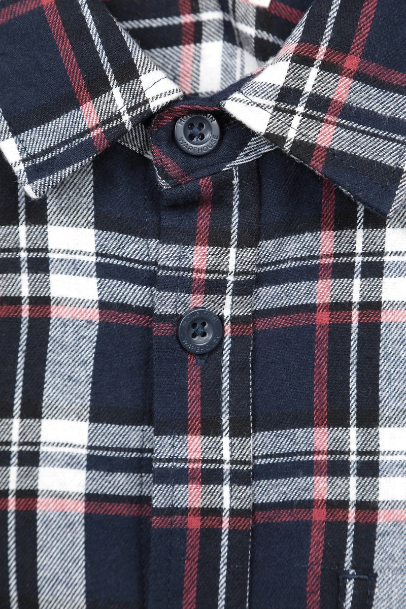 Trace Mens Flannel Short Sleeve Shirt