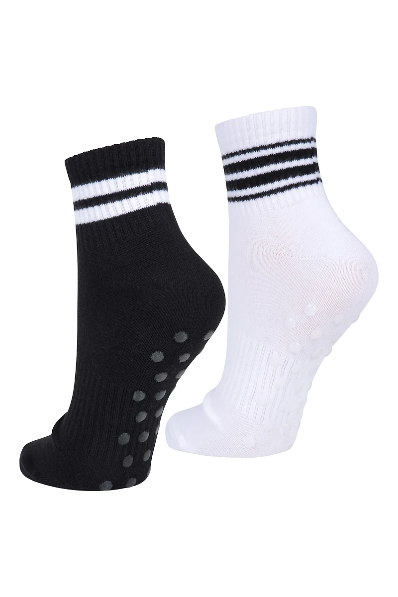 Grippi Womens Exercise Sock - 2PK