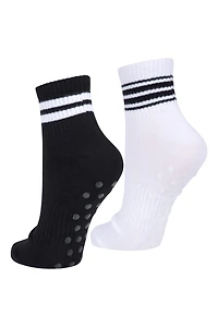 Grippi Womens Exercise Sock - 2PK