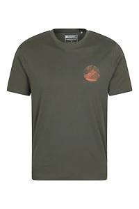 Mountain Grid Mens Graphic T-Shirt