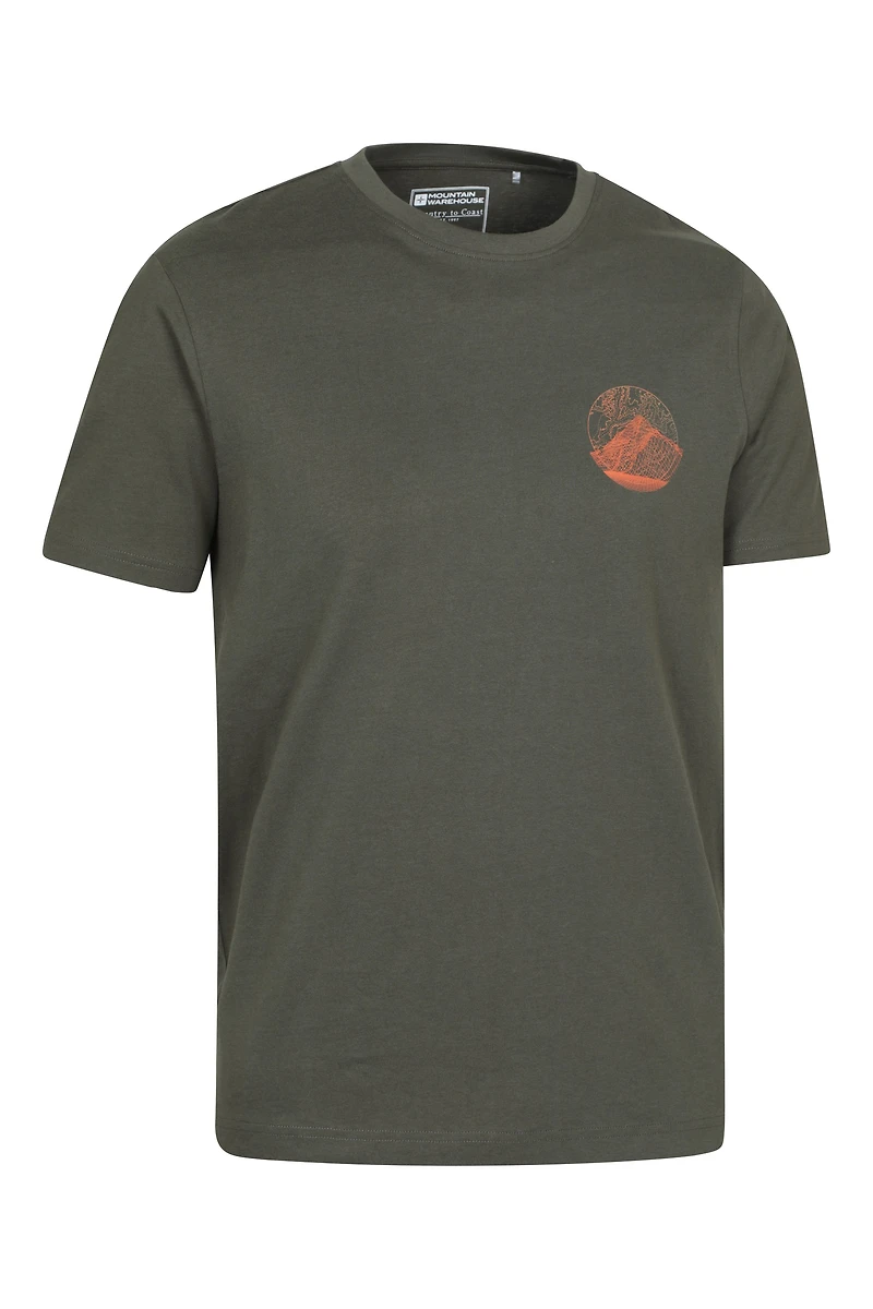 Mountain Grid Mens Graphic T-Shirt