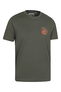 Mountain Grid Mens Graphic T-Shirt