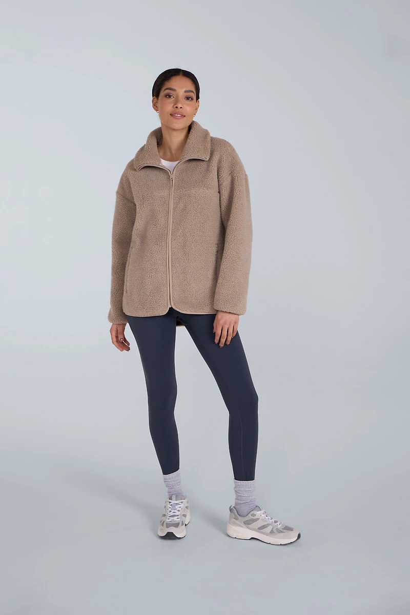 Anna Womens Sherpa Full Zip Fleece