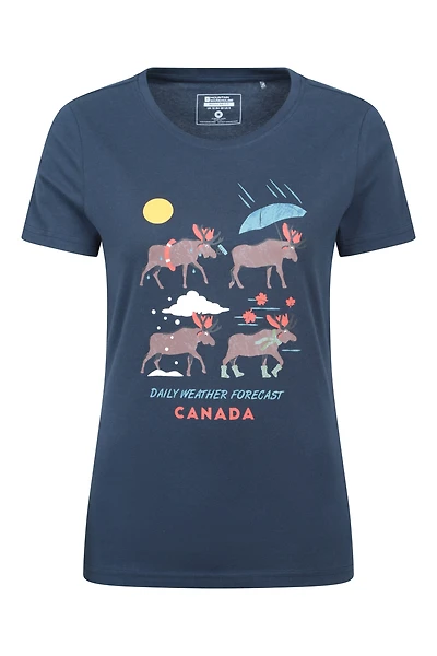 Printed Womens Canada Weather T-Shirt