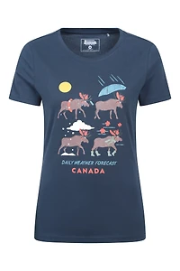 Printed Womens Canada Weather T-Shirt