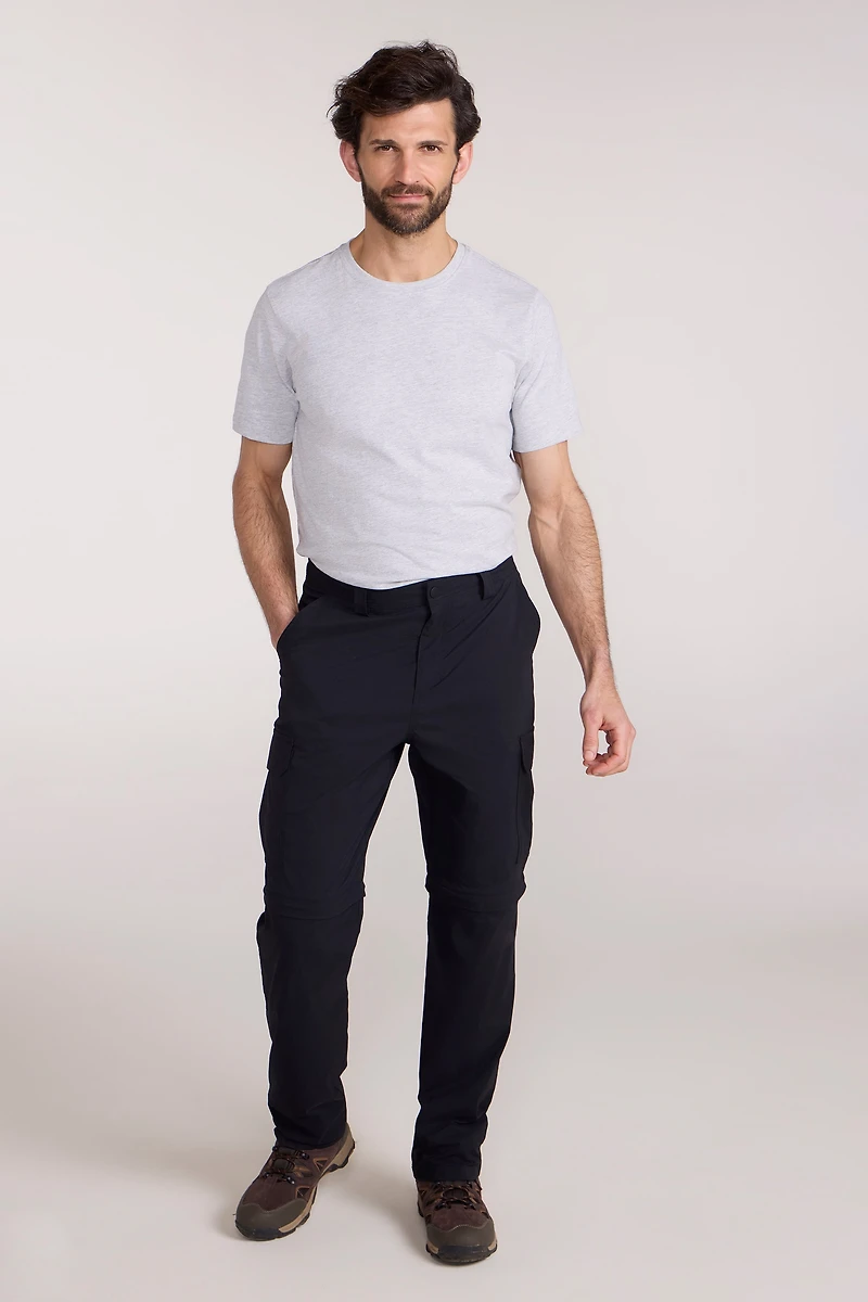 Delta Mens Cargo Stretch Zip-Off Trousers Regular