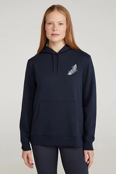 Printed Womens Floating Feather Hoodie