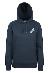 Printed Womens Floating Feather Hoodie