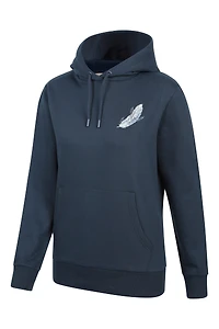 Printed Womens Floating Feather Hoodie
