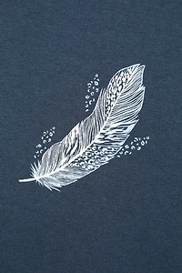 Printed Womens Floating Feather Hoodie