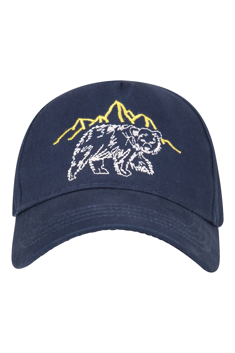 Bear Embroidered Kids Cap