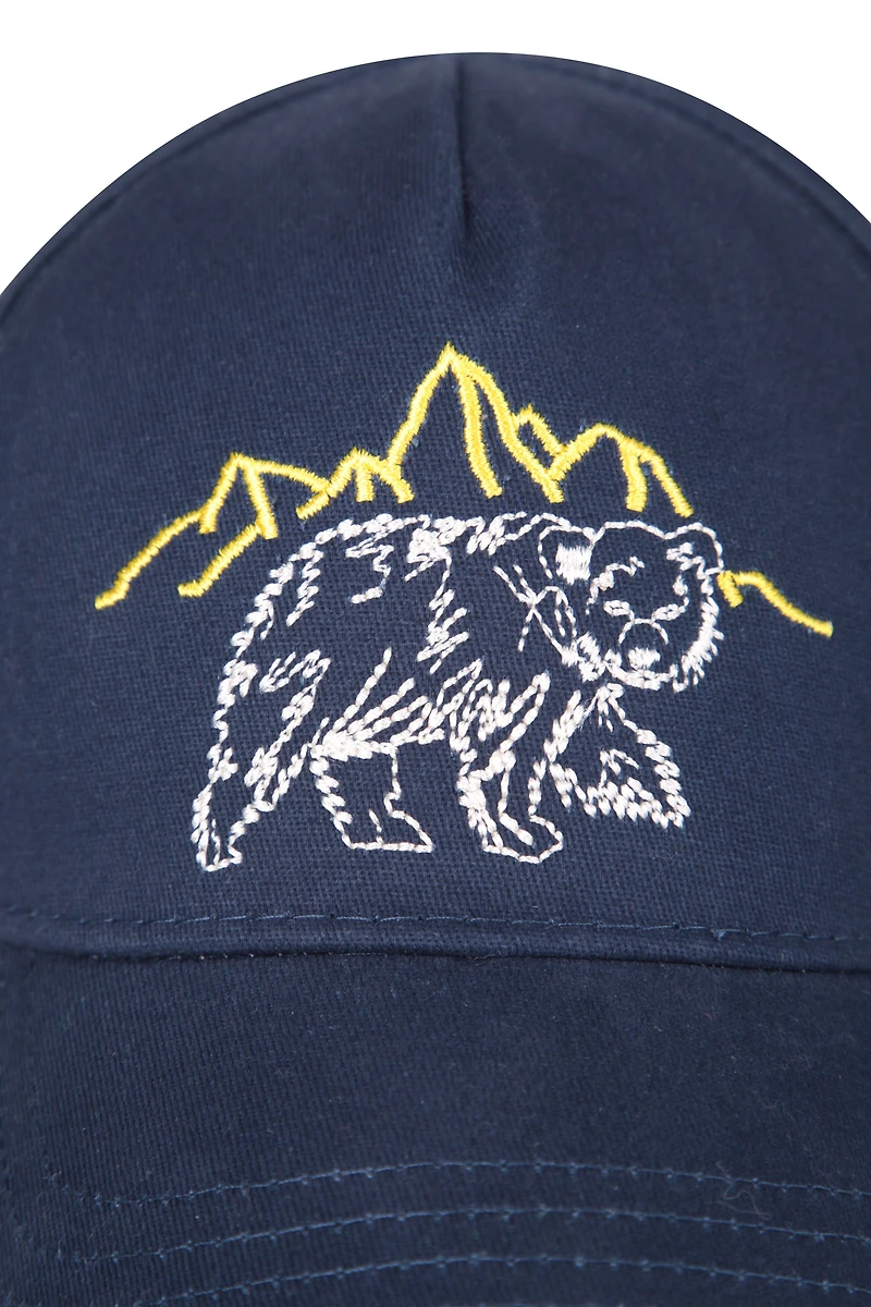 Bear Embroidered Kids Cap