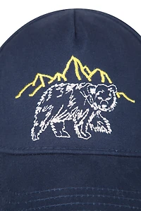 Bear Embroidered Kids Cap