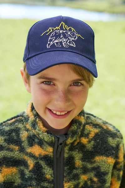 Bear Embroidered Kids Cap