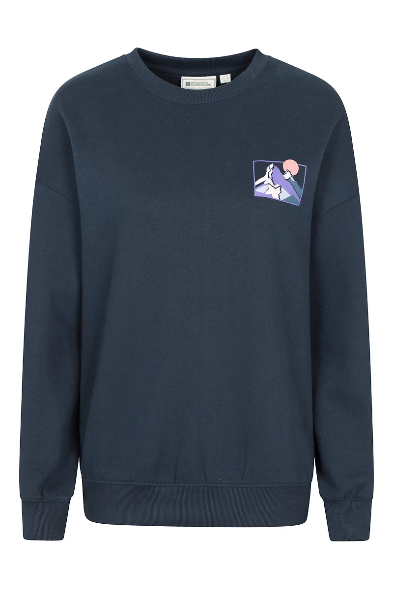 Printed Womens Relaxed Fit Sweatshirt