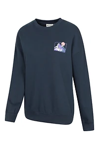 Printed Womens Relaxed Fit Sweatshirt