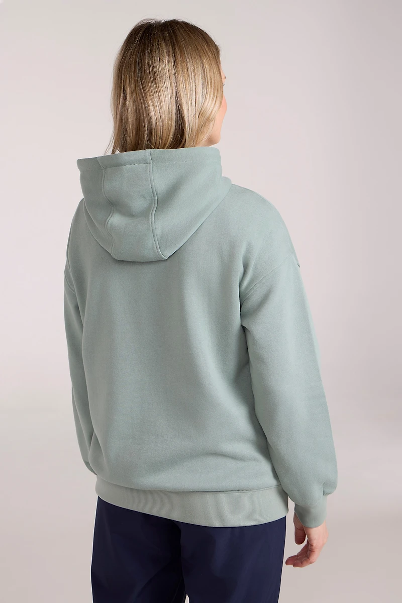 Printed Explore Womens Relaxed Fit Hoodie