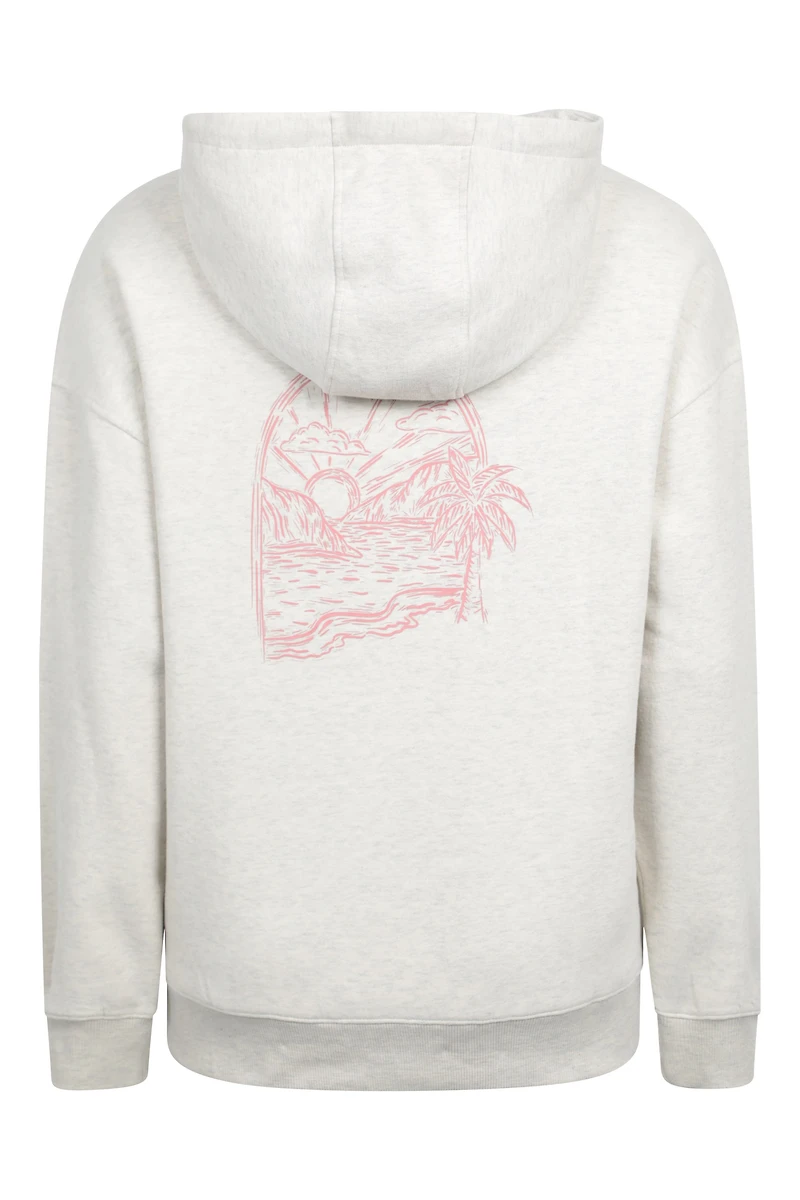 Printed Palm Window Womens Relaxed Fit Hoodie