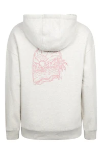 Printed Palm Window Womens Relaxed Fit Hoodie