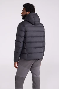 Stratus Mens Packable Hooded Down Jacket