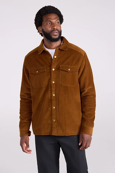 Chiswick Mens Cord Borg Lined Overshirt