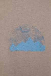 Texture Mens Mountain Graphic Full Zip Hoodie