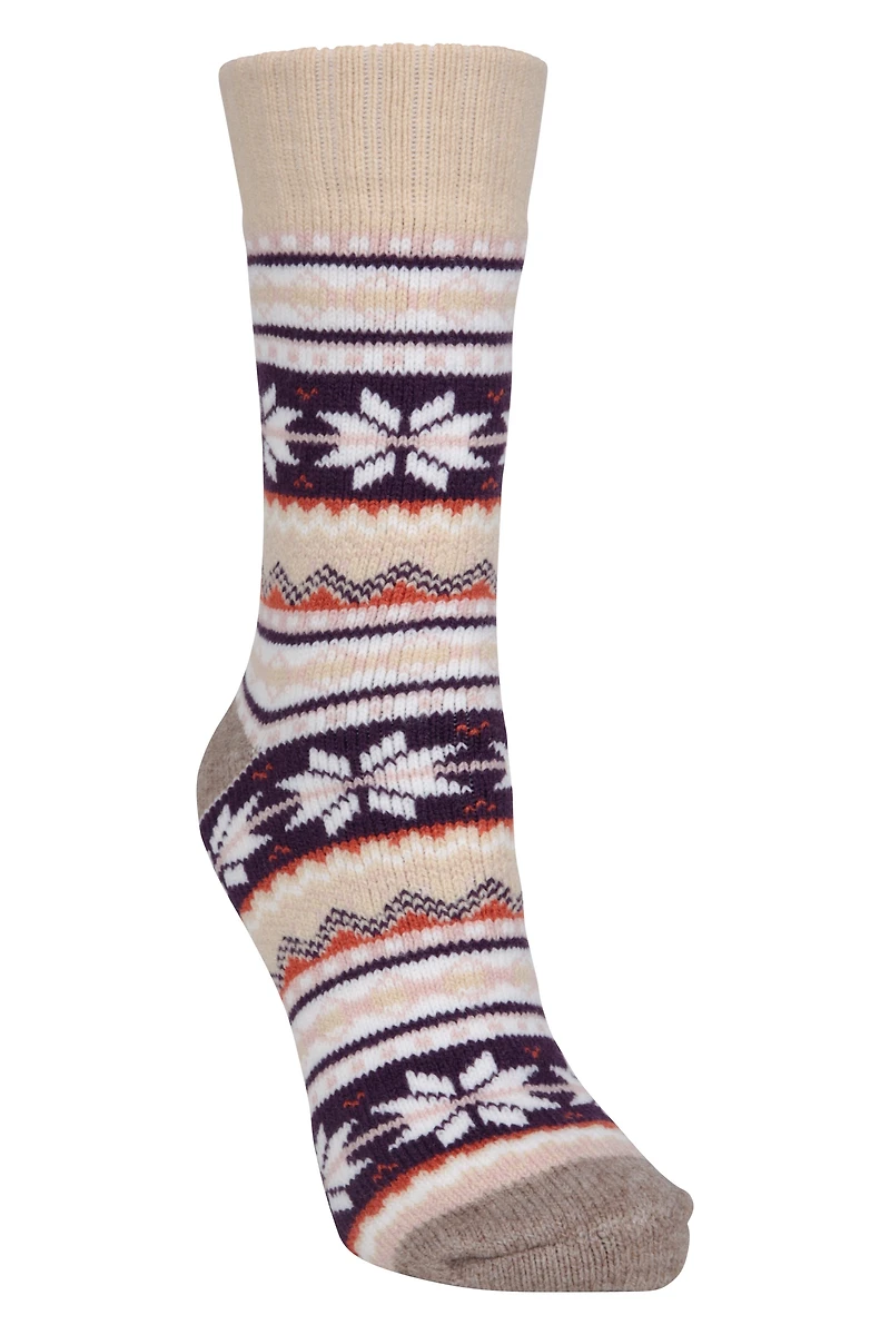 Fairisle Womens Cosy Socks