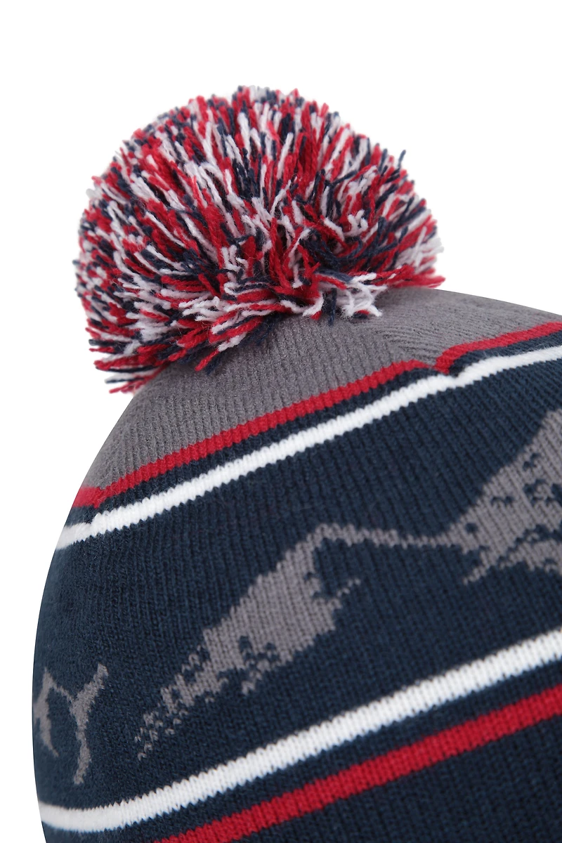 Banff Mens Fur Lined Pom Beanie